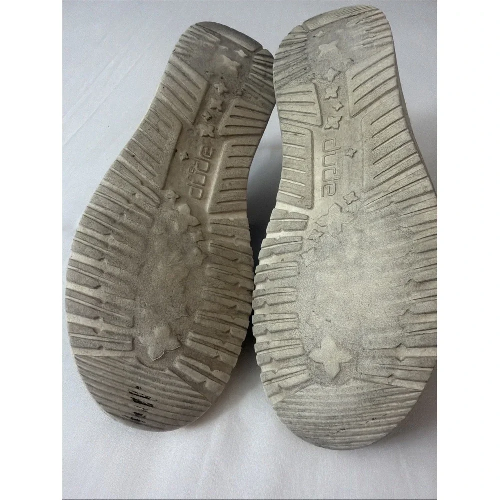 Hey Dude Loafers Women 7 M Wendy Holiday Sparkle Shoes Gray Canvas‎ Lace Slip On - Picture 7 of 16